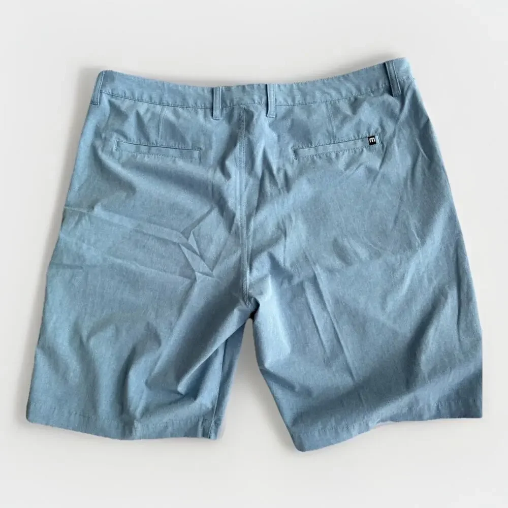 Mens Golf Performance Shorts Sz Travis Mathews Light Blue Size 40